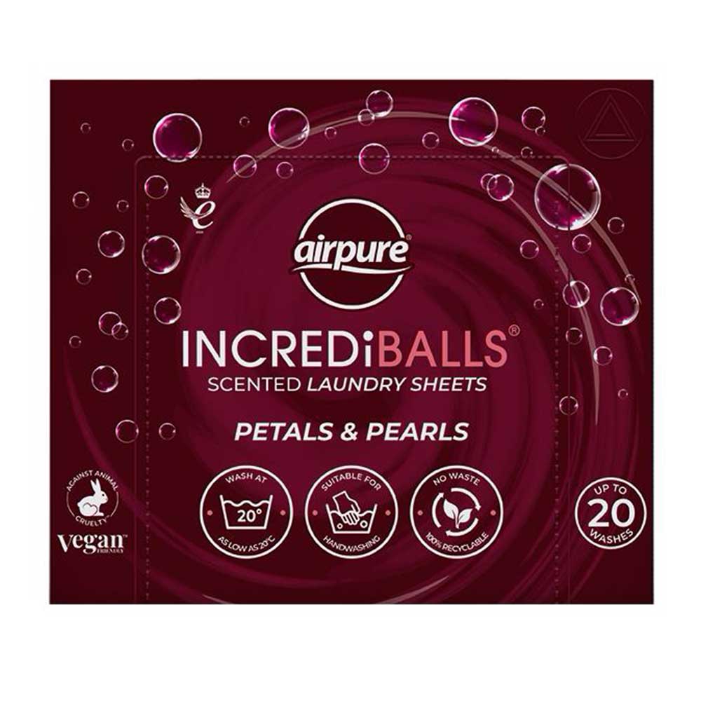 Best AirPure Incrediballs Laundry Sheets Petals & Pearls 20s | High Quality Cleaning Product Online - Product Image Best AirPure Incrediballs Laundry Sheets Petals & Pearls 20s | High Quality Cleaning Product Online - Product Image